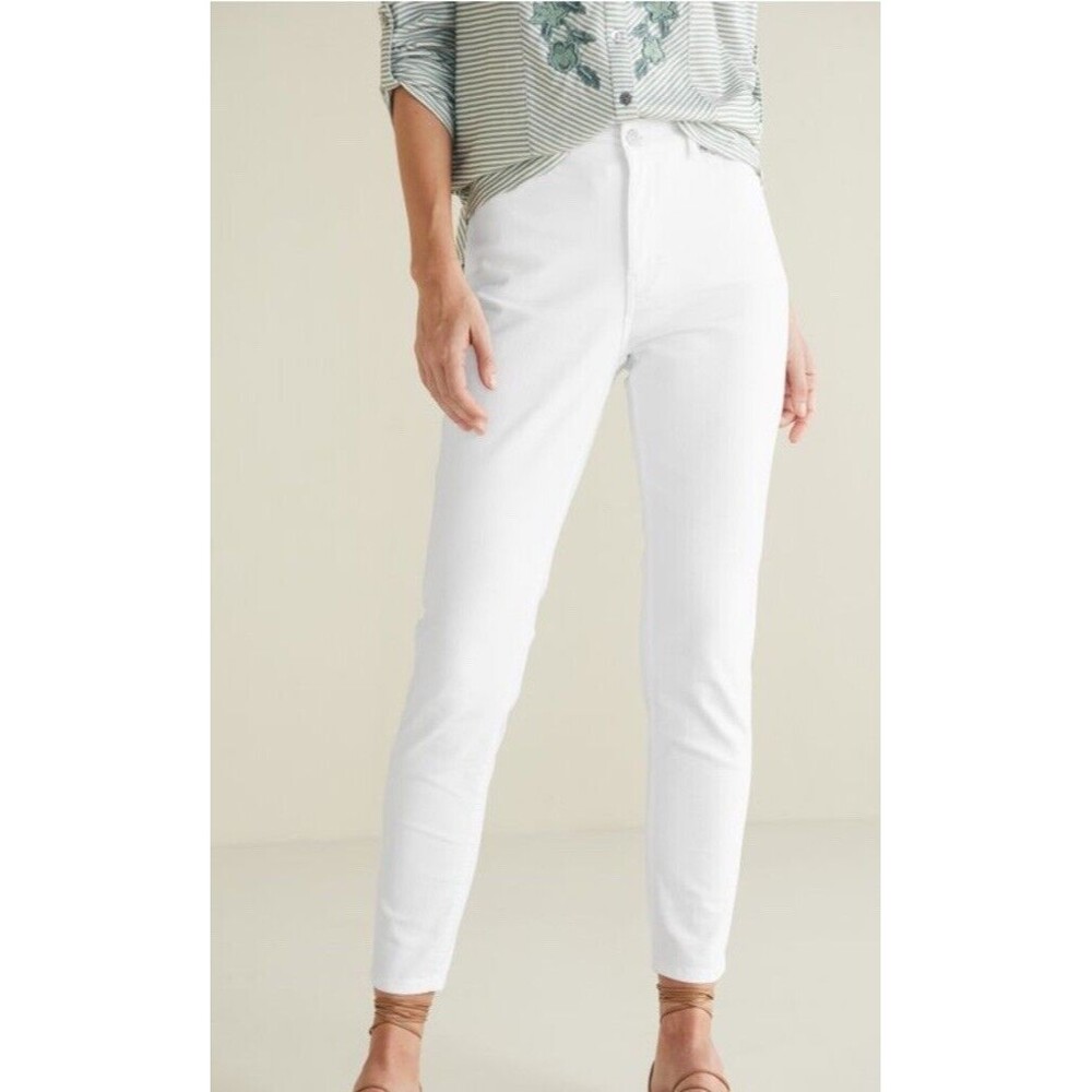 Tailormade Women’s Mid Rise Skinny Ankle Jeans White Stretchy Size 16 NWT’s